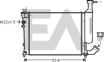 EACLIMA 31R10032 - Radiateur, refroidissement du moteur cwaw.fr