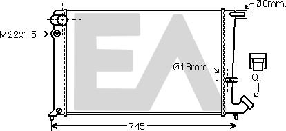 EACLIMA 31R10025 - Radiateur, refroidissement du moteur cwaw.fr