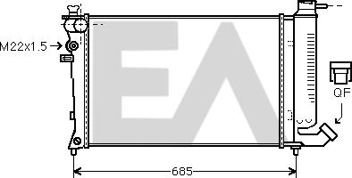 EACLIMA 31R10020 - Radiateur, refroidissement du moteur cwaw.fr