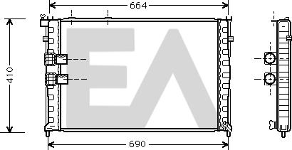 EACLIMA 31R10021 - Radiateur, refroidissement du moteur cwaw.fr