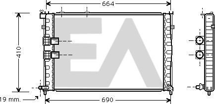 EACLIMA 31R10022 - Radiateur, refroidissement du moteur cwaw.fr