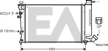 EACLIMA 31R10078 - Radiateur, refroidissement du moteur cwaw.fr