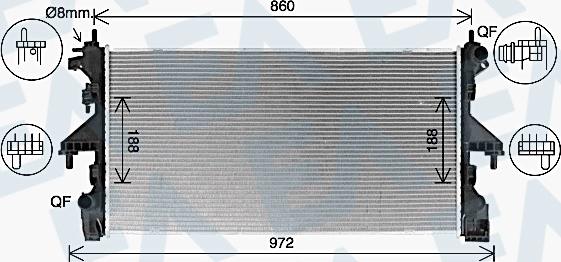 EACLIMA 31R10112 - Radiateur, refroidissement du moteur cwaw.fr