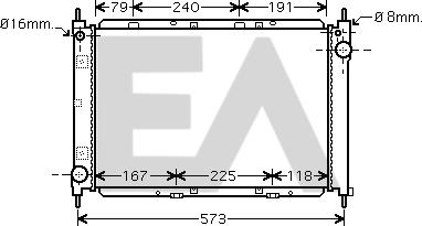 EACLIMA 31R18180 - Radiateur, refroidissement du moteur cwaw.fr