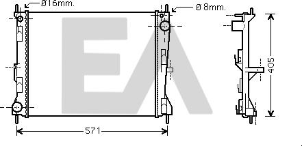 EACLIMA 31R18178 - Radiateur, refroidissement du moteur cwaw.fr