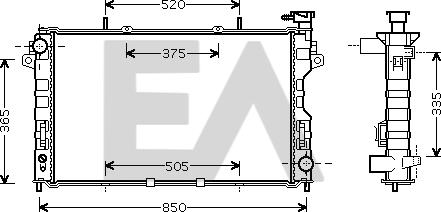 EACLIMA 31R12019 - Radiateur, refroidissement du moteur cwaw.fr