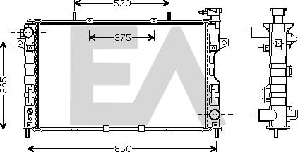 EACLIMA 31R12032 - Radiateur, refroidissement du moteur cwaw.fr