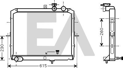 EACLIMA 31R36071 - Radiateur, refroidissement du moteur cwaw.fr