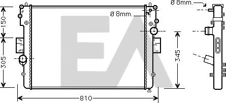 EACLIMA 31R30049 - Radiateur, refroidissement du moteur cwaw.fr