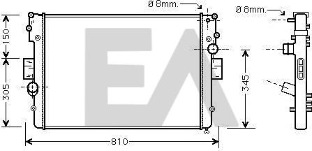 EACLIMA 31R30048 - Radiateur, refroidissement du moteur cwaw.fr