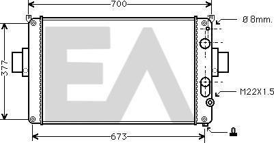 EACLIMA 31R30011 - Radiateur, refroidissement du moteur cwaw.fr