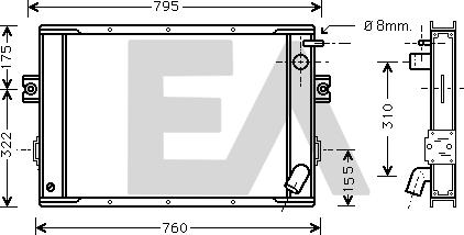 EACLIMA 31R30012 - Radiateur, refroidissement du moteur cwaw.fr