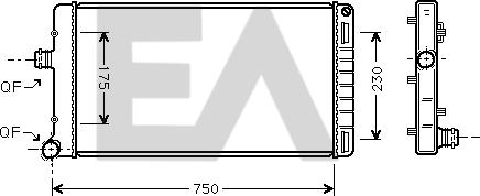 EACLIMA 31R25095 - Radiateur, refroidissement du moteur cwaw.fr