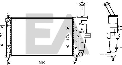 EACLIMA 31R25092 - Radiateur, refroidissement du moteur cwaw.fr