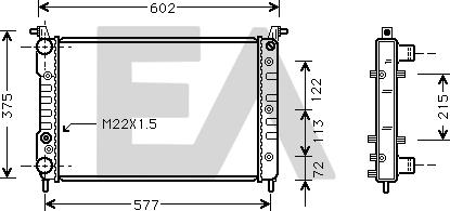 EACLIMA 31R25044 - Radiateur, refroidissement du moteur cwaw.fr