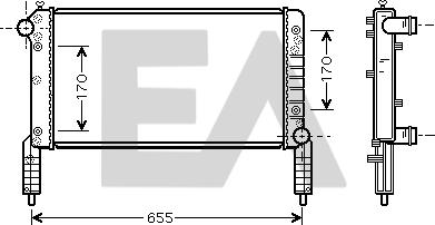 EACLIMA 31R25112 - Radiateur, refroidissement du moteur cwaw.fr