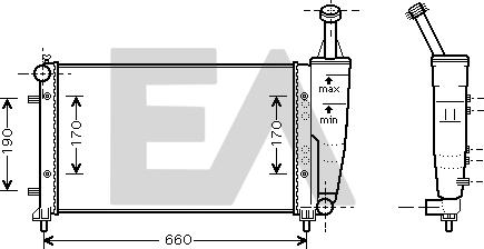 EACLIMA 31R25052 - Radiateur, refroidissement du moteur cwaw.fr