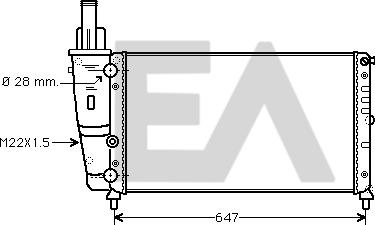 EACLIMA 31R25086 - Radiateur, refroidissement du moteur cwaw.fr