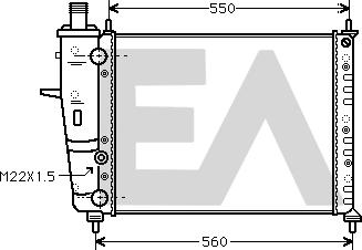 EACLIMA 31R25030 - Radiateur, refroidissement du moteur cwaw.fr