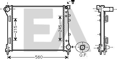 EACLIMA 31R25142 - Radiateur, refroidissement du moteur cwaw.fr