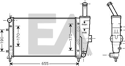 EACLIMA 31R25116 - Radiateur, refroidissement du moteur cwaw.fr