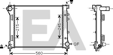 EACLIMA 31R25131 - Radiateur, refroidissement du moteur cwaw.fr