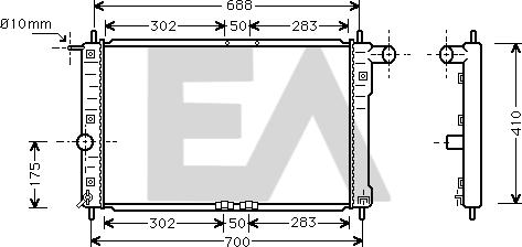 EACLIMA 31R20040 - Radiateur, refroidissement du moteur cwaw.fr