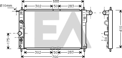 EACLIMA 31R20041 - Radiateur, refroidissement du moteur cwaw.fr