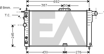 EACLIMA 31R20001 - Radiateur, refroidissement du moteur cwaw.fr