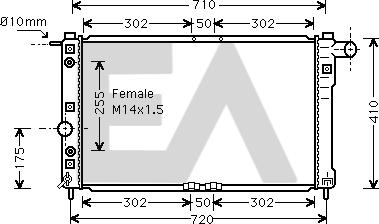 EACLIMA 31R20002 - Radiateur, refroidissement du moteur cwaw.fr