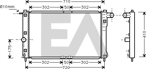 EACLIMA 31R20039 - Radiateur, refroidissement du moteur cwaw.fr