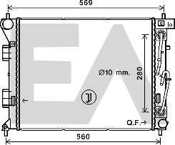 EACLIMA 31R28099 - Radiateur, refroidissement du moteur cwaw.fr