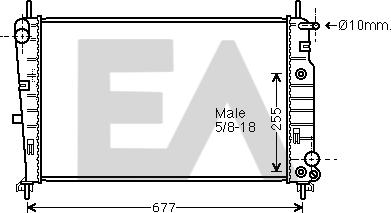 EACLIMA 31R22066 - Radiateur, refroidissement du moteur cwaw.fr