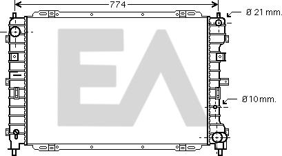 EACLIMA 31R22083 - Radiateur, refroidissement du moteur cwaw.fr