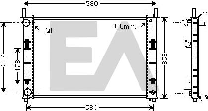 EACLIMA 31R22119 - Radiateur, refroidissement du moteur cwaw.fr