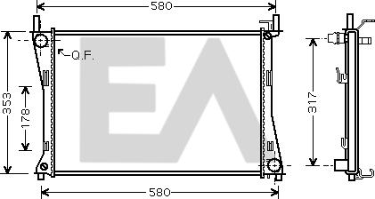 EACLIMA 31R22118 - Radiateur, refroidissement du moteur cwaw.fr