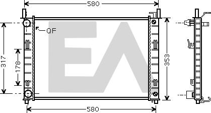 EACLIMA 31R22117 - Radiateur, refroidissement du moteur cwaw.fr