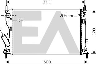 EACLIMA 31R22130 - Radiateur, refroidissement du moteur cwaw.fr