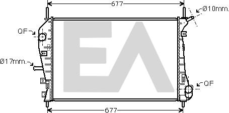 EACLIMA 31R22126 - Radiateur, refroidissement du moteur cwaw.fr