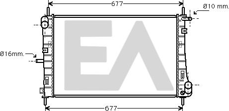 EACLIMA 31R22123 - Radiateur, refroidissement du moteur cwaw.fr