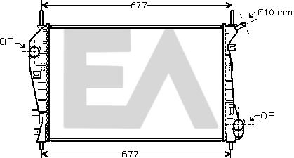 EACLIMA 31R22122 - Radiateur, refroidissement du moteur cwaw.fr