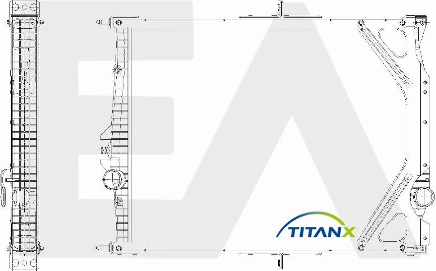 EACLIMA 31R76005T - Radiateur, refroidissement du moteur cwaw.fr