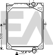 EACLIMA 31R76005 - Radiateur, refroidissement du moteur cwaw.fr