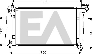 EACLIMA 31R71148 - Radiateur, refroidissement du moteur cwaw.fr