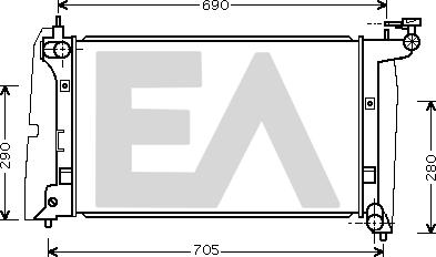 EACLIMA 31R71300 - Radiateur, refroidissement du moteur cwaw.fr