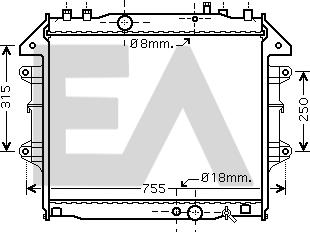 EACLIMA 31R71218 - Radiateur, refroidissement du moteur cwaw.fr