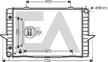 EACLIMA 31R78032 - Radiateur, refroidissement du moteur cwaw.fr