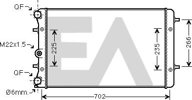 EACLIMA 31R77099 - Radiateur, refroidissement du moteur cwaw.fr