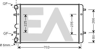 EACLIMA 31R77118 - Radiateur, refroidissement du moteur cwaw.fr