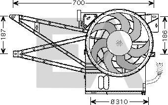 EACLIMA 33V54015 - Ventilateur, refroidissement du moteur cwaw.fr